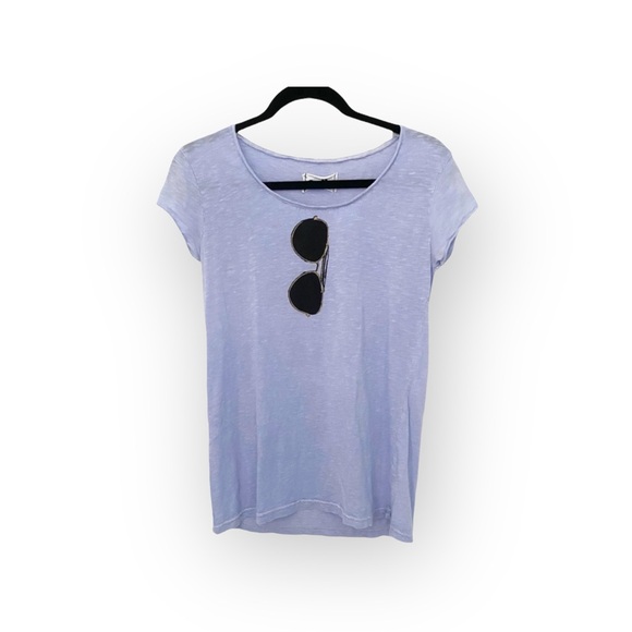 Sauce ☯︎︎ Ray Ban Sunglasses Tee T Shirt ☯︎︎ Cornflower Pastel Blue ☯︎︎ XS ︎ - Picture 4 of 13